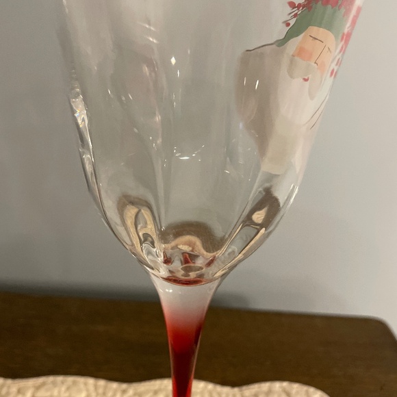 Vietri Old St Nick Retired Hand Crafted Wine Glass New - Picture 4 of 5